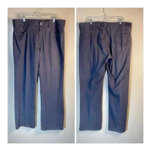 AXIS LA Mens 40x32 Chino Straight Fit Pants Brown Gray Pockets Cotton Stretch - Picture 1 of 11
